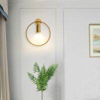 Scandinavian Modern Bedside Led Lamp Wall Lamp Indoor Industrial Decor Wandlamp Design Round Wall Lights Gold Black Dia 28/35 Cm