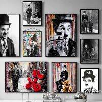 Charlie Chaplin Graffiti Artwork - The Kid Movie Canvas Print - Unique Wall Decor For Living Room - Essential Home Decor 0921