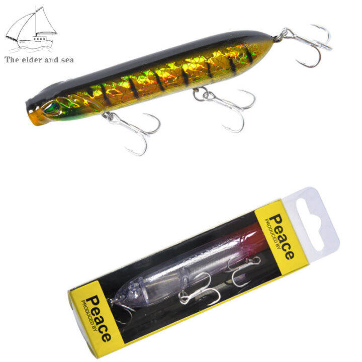 ผู้สูงอายุทะเล10cm18g-เหมือนจริงประดิษฐ์ฮาร์ดเหยื่อหล่อยาว-topwater-ลอยตกปลาล่อเหยื่อด้วยตะขอแหลม