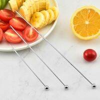 5pcs steel fruit stick fruit needle eating fruits fork tableware tools