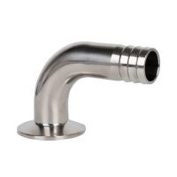 12.7 16 19 25 32 38-108mm Hose Barb x 1.5" - 4" Tri Clamp 90 Degree Elbow SUS 304 Stainless Steel Sanitary Home Brew Beer Wine Pipe Fittings Accessori