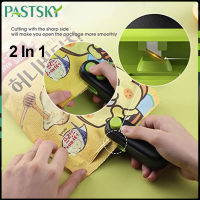 PASTSKY เครื่องปิดผนึกกระเป๋าขนาดเล็ก2 In 1,เครื่องตัดถุงชิปเครื่องปิดผนึกสุญญากาศเครื่องซีลความร้อนชาร์จไฟได้กระเป๋าแบบพกพาปิดผนึก