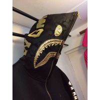 CODAi Fang PROMO BAPE Shark Black Gold Embroidered Space Hooded Sweatshirt jacketTH