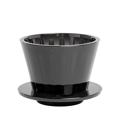 B75 Wave Coffee Dripper Crystal Eye Pour over Coffee Filter Increase Uniformity Black