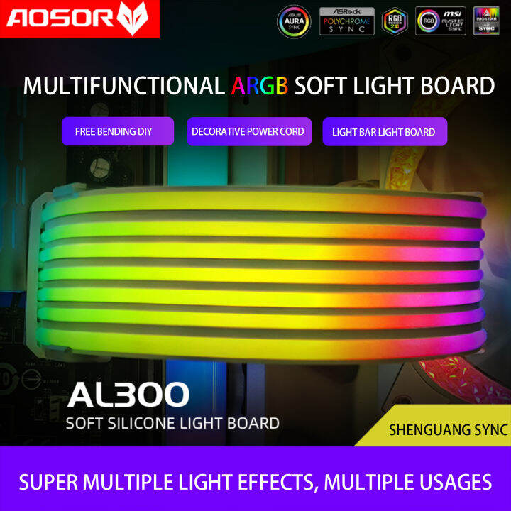 coolmoon-aosor-neon-light-strip-pc-backlight-ยืดหยุ่นติดตั้ง5v-argb-aura-sync-ยืดหยุ่น-led-strip-light-bendable-diy-สำหรับ8p-กราฟิกการ์ด