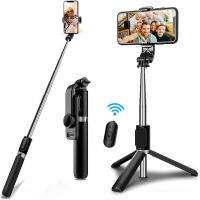 Selfie Stick Tripod with Wireless Remote  Mini Extendable 4 in 1 Selfie Stick - 360° Rotation Phone Stand Holder Selfie Sticks