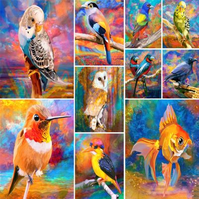 Animal Owl Watercolor DIY Painting By Numbers Complete Kit Oil Paints 50x70 Paiting By Numbers Home Decoration For Kids Wall Art