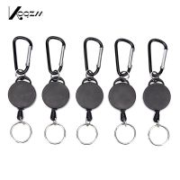 【YD】 Wire Rope Camping Telescopic Burglar Holder Keychain Outdoor Retractable Roll Chain Cable Luxury