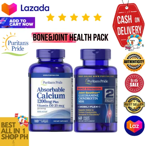 Bone and Joint Health Pack Absorbable Calcium 1200mg, Plus Vitamin D3