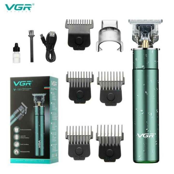 VGR V-186 WATER PROOF Hair Trimmer Cordless Rechargeable Hair Clipper ...