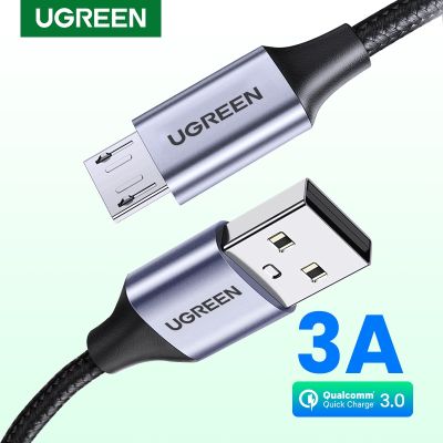 ✆⊙ Ugreen Micro USB Cable 3A Nylon Fast Charging USB Type C Cable for Samsung Xiaomi HTC USB Charger Data Cable Mobile Phone Cable