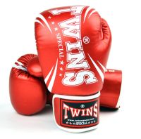 นวมชกมวย Twins Special Thai Boxing Gloves - FBGVS3-TW6 - Metallic Red