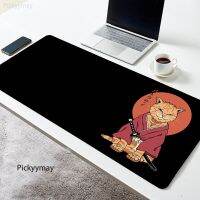 Japan Cat Mousepad Black Mausepad Anime Ramen Office Carpet Japanese Art Mouse Pad Company Gaming Deskmat Kawaii 90x40 XXL