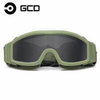 GCD ทหารพัดลม 2 ใน 1 ยุทธวิธีแว่นตา Windproof Sandproof แว่นตา Cs ครอสโอเวอร์