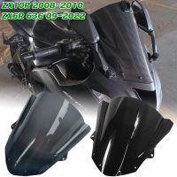 ☒○ กระจกบังลม ZX6R มอเตอร์ไซค์,สำหรับ Kawasaki Ninja ZX-6R 636 ZX636 2009-2022 ZX-10R 2008-2010 ZX 6R แผ่นเบนทางลม