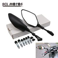 SCL MOTOS 1Pair Motorcycle Side Rearview Mirrors Rear View Mirror For YAMAHA MT01 MT03 MT-07 MT-09/Tracer FJ09 MT10 Tracer 900