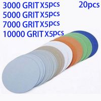 50/20pcs Sandpapers Hook And Loop 3 Inch 3000 5000 7000 10000Grit Sand Paper Sanding Discs For Dry Wet Grinding Abrasive Tools Cleaning Tools