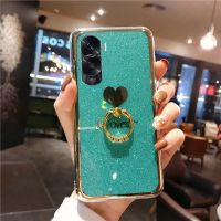 เคสสำหรับ Honor 90 Lite 90 Pro ซิลิโคนนิ่มแหวนอัญมณีหัวใจป้องกันการชนสำหรับ Honor 90 Lite 90 Pro เคสฝาหลังโทรศัพท์