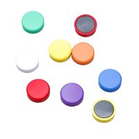 ۞☍ Refrigerator Magnets Round Whiteboard Magnets Dry Erase Board Magnetic Push Pin Button Stickers Magnetic Fridge