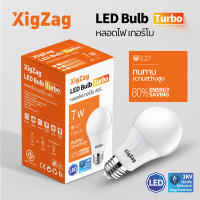 ร้านCIWOLF.NET  -【รับประกัน 2ปี】หลอดไฟแบรนด์ XIGZAG LED BulbTurbo หลอดไฟLED 7W E27 ใช้ไฟฟ้า220V Super Bright Daylight แสงขาว BulbSlim