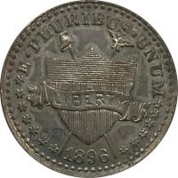 【Deal】 1896 5C Five Dollar Cupronickel Plated Collectibles Copy