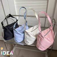 ideafashionshop(ID1910) กระเป๋าสะพายไหล่ผ้าอ๊อกซ์ฟอร์ด มี4สี สีพาสเทล