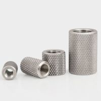 1-5pcs/lot Knurled round coupling nut M3 M4 M5 M6 M8 M10 M12 M16 stainless steel Long extend knurled hand tighten nut