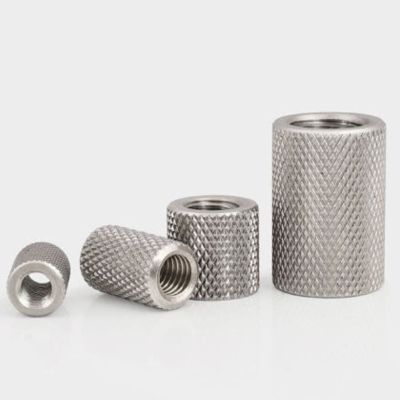 2-5 Buah/Lot Mur Kopling Bulat Knurled M3 M4 M5 M6 M8 M10 M12 M14 M16 Mur Pengencang Tangan Panjang Baja Tahan Karat