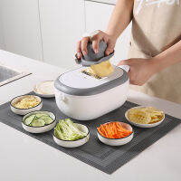 360หมุนเครื่องตัดผัก Shredders Slicers Chopper ผลไม้มันฝรั่ง Peeler Grater อุปกรณ์ครัวพร้อมตะกร้า