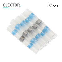 Elector สายไฟหดความร้อน50pcs Waterproof Sleeve AWG26-10 BUTT electrical Splice tinned SOLDER Seal TERMINAL