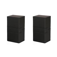 2X Ultra 200+Cards Deck Box PU Leather Board Games Cards Deck Case for Magicalalal the Cards MGT/Gathering Games,Black