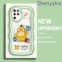 เคส Chenyyyka สำหรับ OPPO A94 4G F19 Pro Reno 5F Reno 5 Lite Reno 5K Find X3 Lite เคสลายการ์ตูนน่ารัก Pokemon เป็ดดีไซน์ใหม่คลื่นเคสโทรศัพท์แบบใสเคสซิลิโคนนิ่มเลนส์กล้องถ่ายรูปสร้างสรรค์เคสโปร่งใสป้องกันการกระแทก