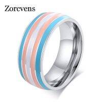 【lz】卍❃❃  KOTiK-Anel LGBT Lésbico para Homens e Mulheres Cor Prata Aço Inoxidável Arco-íris Pride Love Promise Band Jóias da Moda