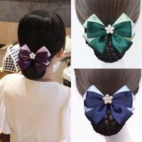 New nurse head flower career hair net Korean version of the air hostess dual-use hair accessories bank hotel work bow hair clip