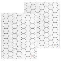 แผ่นอะคริลิคเกม1 "Hex ชุดซ้อนทับตาราง2, 7" X8 "บอร์ดแผนที่การต่อสู้ชัดเจนและทนทาน-เหมาะสำหรับผู้ค้นหาเส้นทางและเกม RPG อื่นๆ