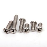 2/5/10/50Pcs M1.6 M2 M2.5 M3 M3.5 M4 M5 M6 M8 GB818-85 A2-70 304 Stainless Steel Cross Phillips Bulat Pan Kepala Sekrup Bolt