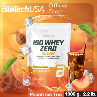 BioTechUSA Iso Whey Zero Clear 1000g Peach Ice Tea (เวย์โปรตีนไอโซเลท ลีนเวย์) เวย์โปรตีนแบบใส ไม่มีกลิ่นนม เพิ่ม บำรุง สร้างกล้ามเนื้อ Whey Isolate with BCAA