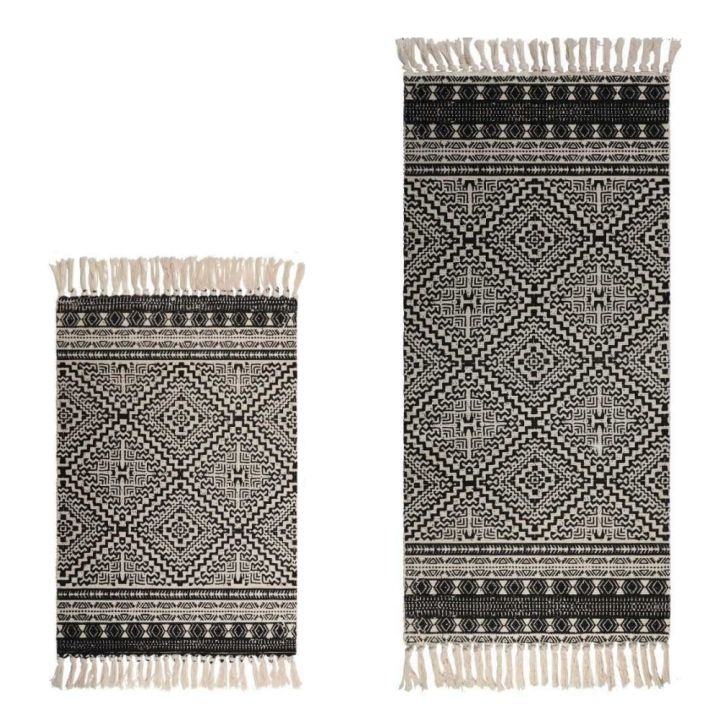 Cotton Linen Carpet 60x130cm 60x90cm for Livingroom Tassel Design ...