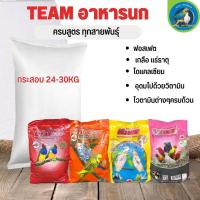 Team อาหารนกทุกสายพันธุ์ ขนาดกระสอบ ถุง1*24-30kg.