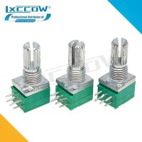 5pcs RK097G 5K 10K 20K 50K 100K 500K B5K with a switch audio 6pin shaft 15mm  amplifier sealing potentiometer