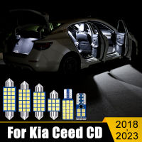 สำหรับ Kia Ceed CD 2018 2019 2020 2021 2022 2023 SW GT 12ชิ้น12โวลต์ LED รถไฟอ่านหนังสือถุงมือกล่องลำต้นโคมไฟโต๊ะเครื่องแป้งกระจกหลอดไฟ