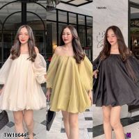 TT18644 เดรสสั้น ทรงบอลลูน Short dress, balloon style..