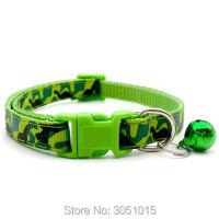 Wholesale 24pcs Adjustable Camo Dog Collars for Small Dogs ID Tags Collar With Bell Polyester Necklace Leash Pet Puppy Dog Cats