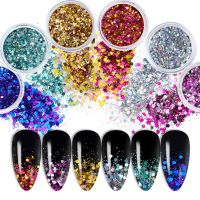 【สต๊อกพร้อม】1เซ็ตเล็บเลื่อมสีสดใสหลายรูปแบบสัตว์เลี้ยง DIY เล็บ Glitters เลื่อมหัตถกรรมเล็บจิตรกรรม G Adget อุปกรณ์ความงาม