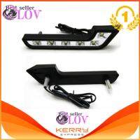 LOVBAG ไฟเดย์ไลท์ติดรถยนต์ LED 6 ดวง Daytime Running Light DRL-12V (แสงสีขาว) จำนวน 1 ชุด