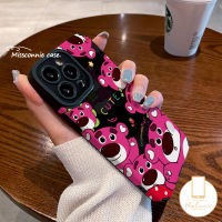 MissConnie เคสโทรศัพท์หนังกันกระแทกสุดหรูน่ารักใช้ได้กับ IPhone 7 8 Plus 11 13 14 7Plus XR 12 Pro Max XS MAX เคสลายหมีสตรอเบอร์รี่น่ารัก