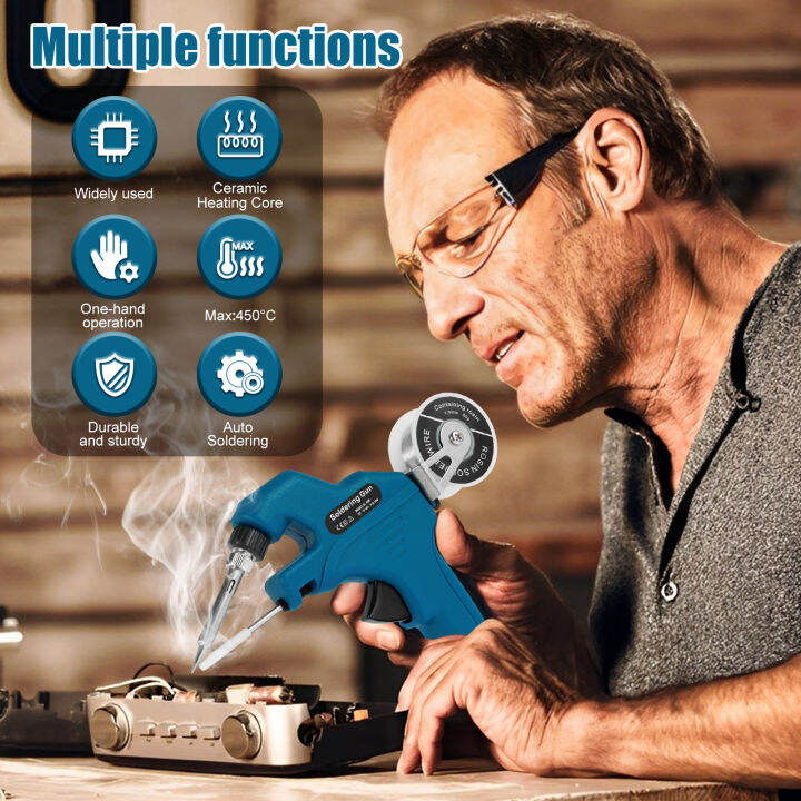 GUFUZI Cordless Soldering Iron Kit 30W 18V Quick Preheat Soldering Iron