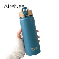 ┅❄ 550/750ML Thermos Mug with Straw 304 Stainless Steel Vacuum Insulated Thermal Cup Water Bottle Travel Coffee Flask Tumbler