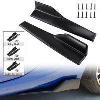 2Pcs/Set Car Body Side Skirts 45cm Universal Anti-Scratch Winglet Wings Bumper Splitters Kit Modified Sideskirts Carbon Black