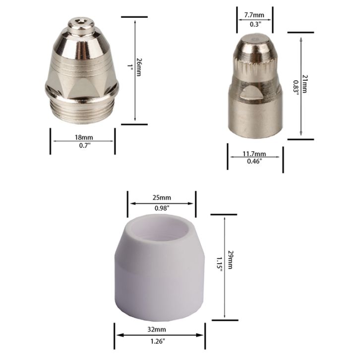 45-pieces-p80-plasma-electrode-tip-nozzle-plasma-cutting-electrode-nozzle-plasma-consumable-fit-p-80-plasma-torch